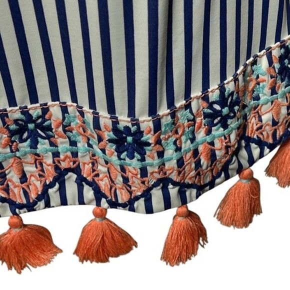 Cabana Life NWT St. Bart's Coveluxe Smocked Striped Dress Beachwear Small - Picture 4 of 8